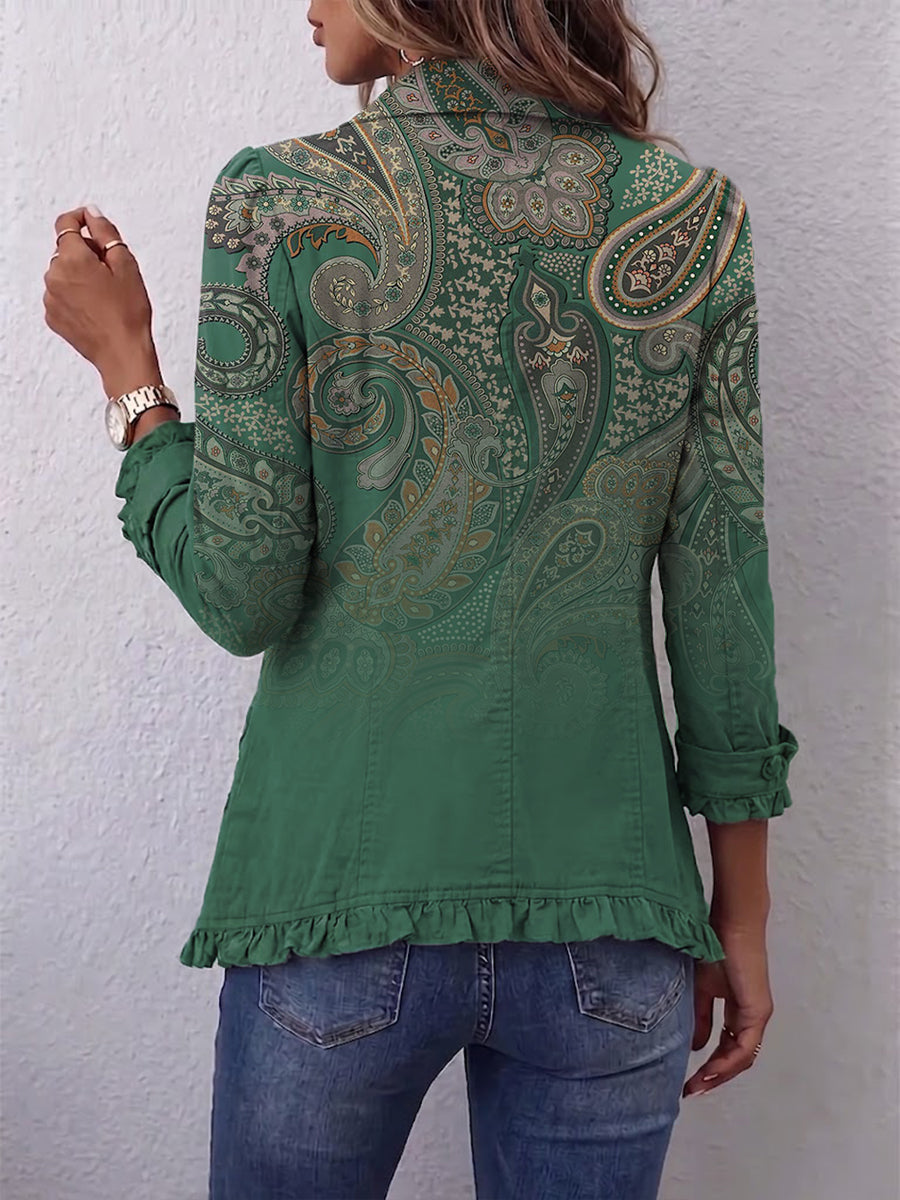 Jacinta | Chaqueta de cachemir verde