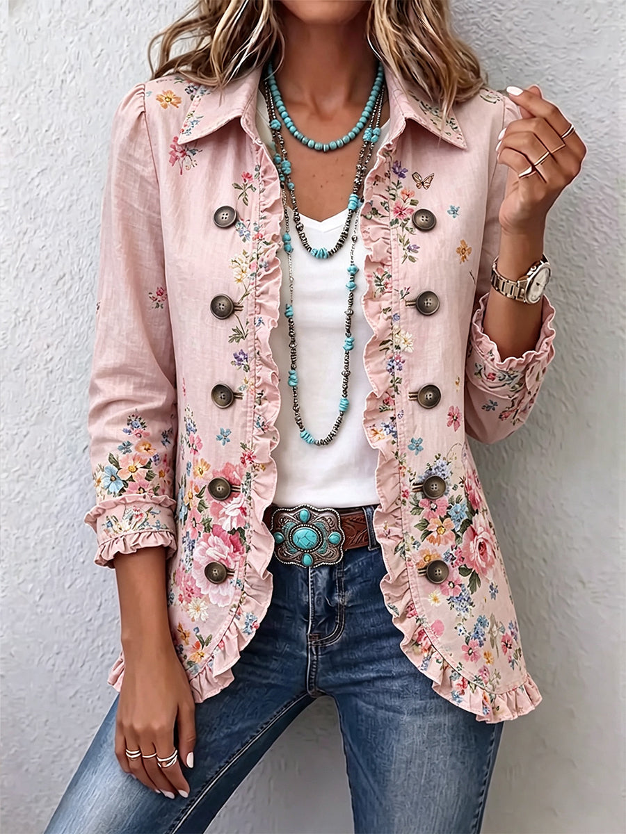Araceli | Chaqueta con botones florales