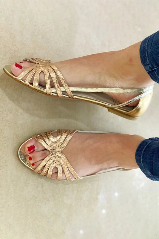 Elena  | Sandalias ligeras metalizadas