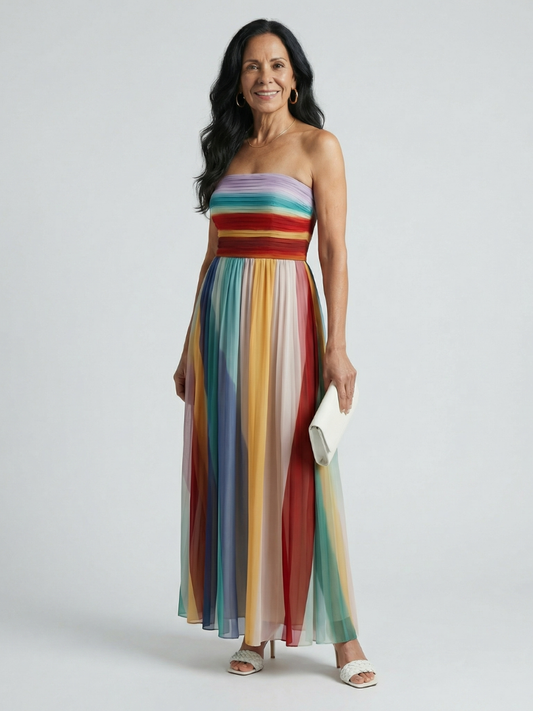 Yessica | Vestido largo a rayas y ligero