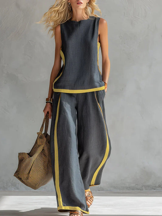 Ursula - Elegante y casual conjunto de chaleco