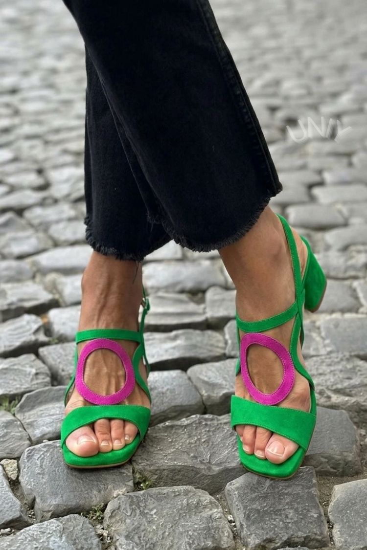 Paola | Sandalias con aberturas y puntera cuadrada