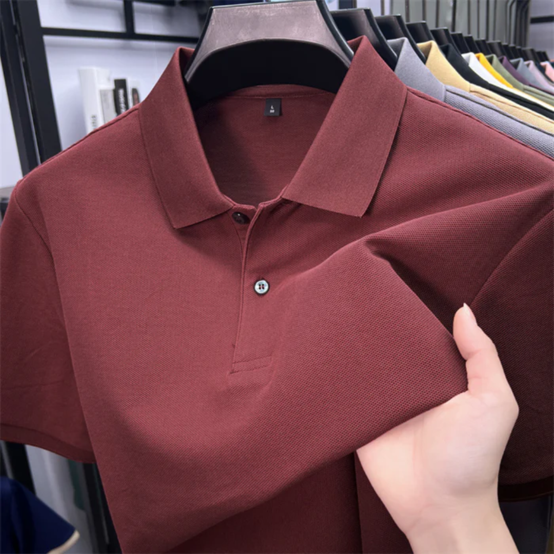 Chavez - Camiseta tipo polo de manga corta