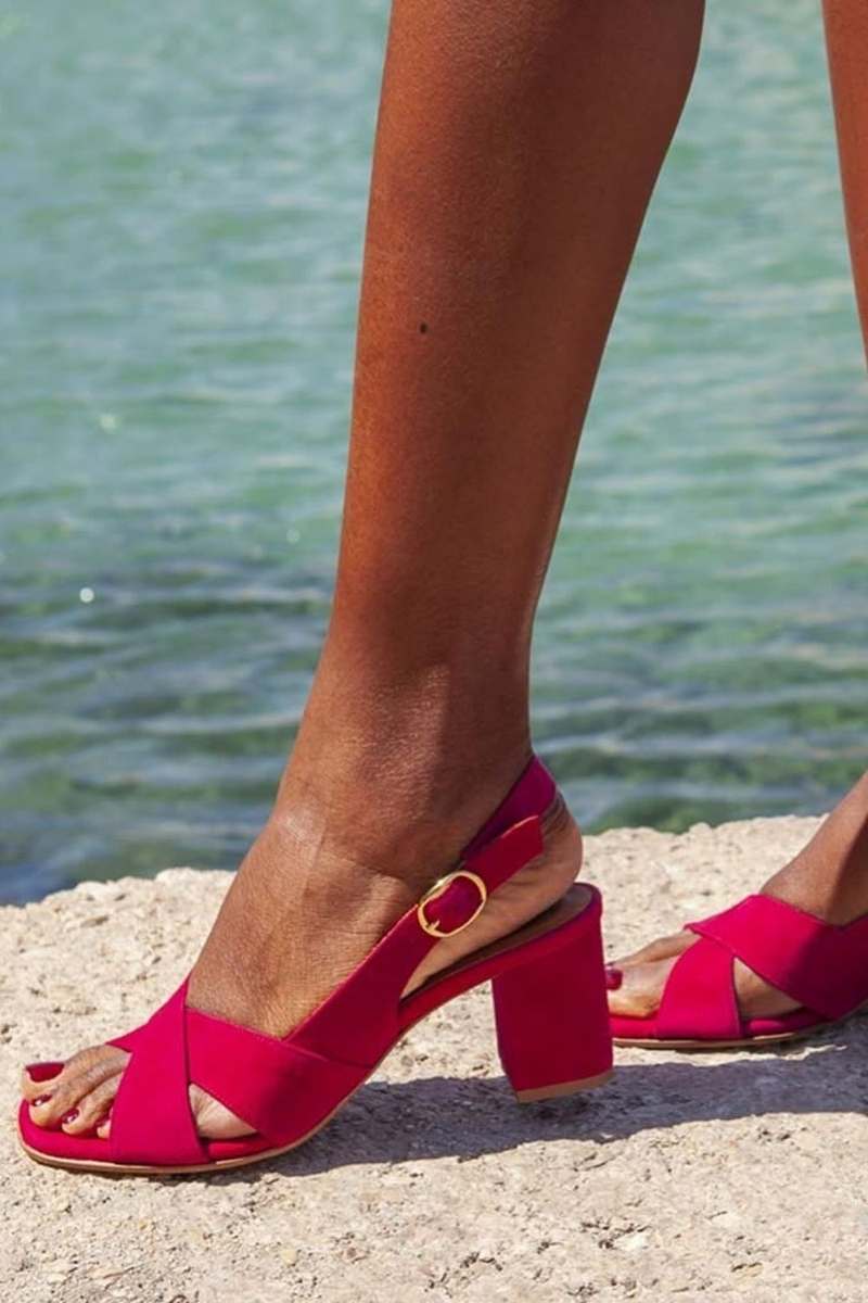 Banesa | Sandalias cruzadas con tacón en bloque