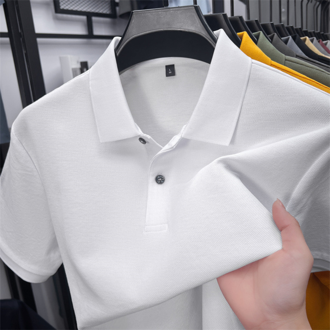 Chavez - Camiseta tipo polo de manga corta
