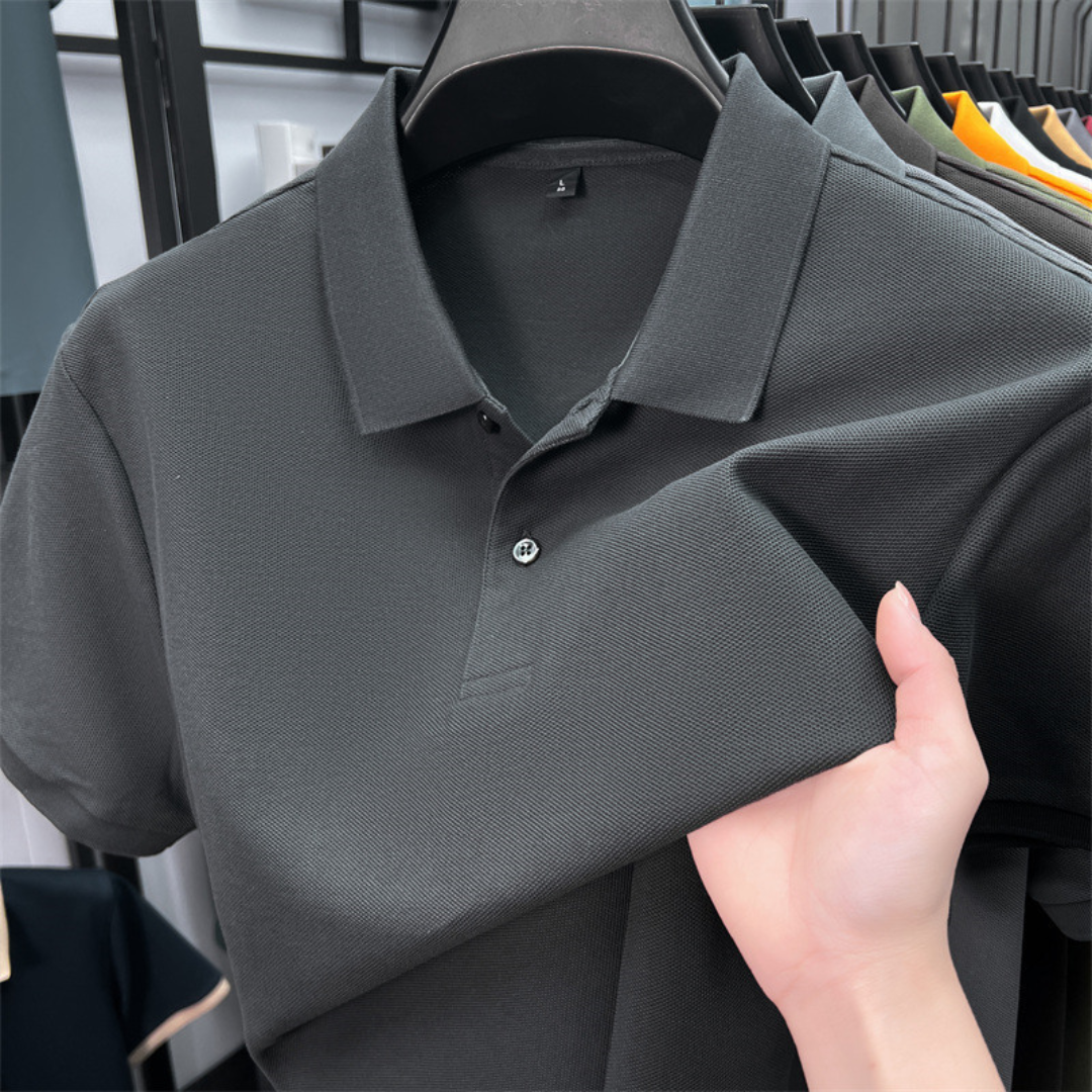 Chavez - Camiseta tipo polo de manga corta