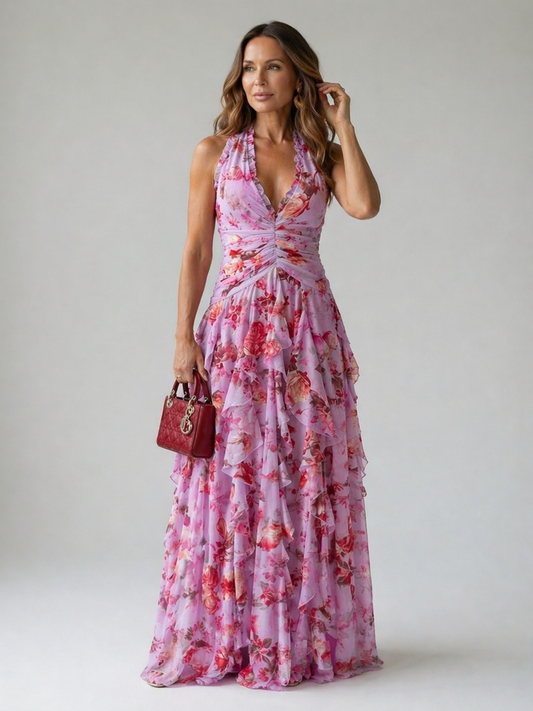 katerin | Vestido largo tipo halter