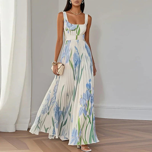 Oriah | Vestido largo floral de corte en A