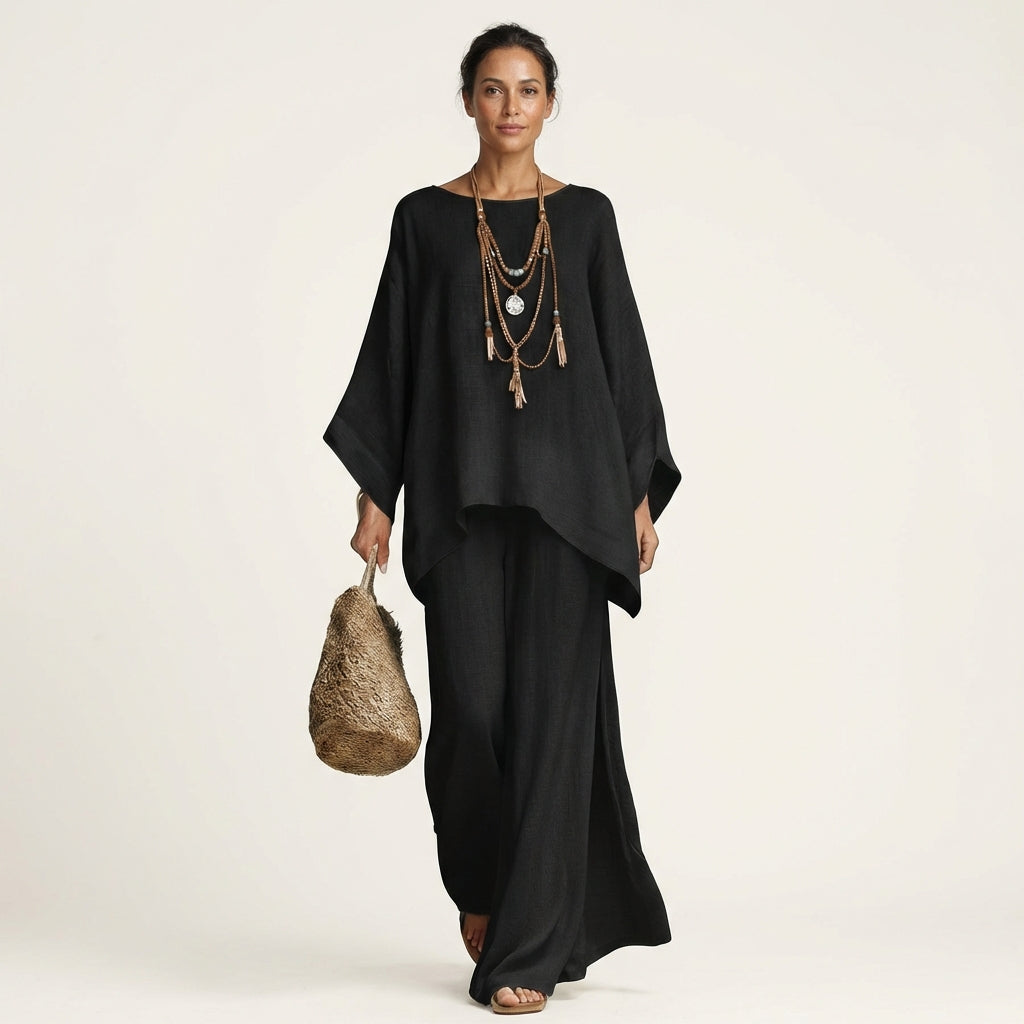 Yessica  | Conjunto bohemio de mezcla de lino