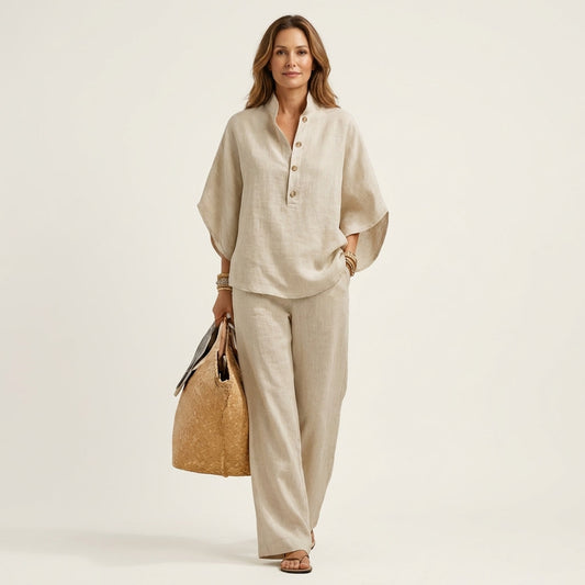 Clara | Conjunto de lino de dos piezas