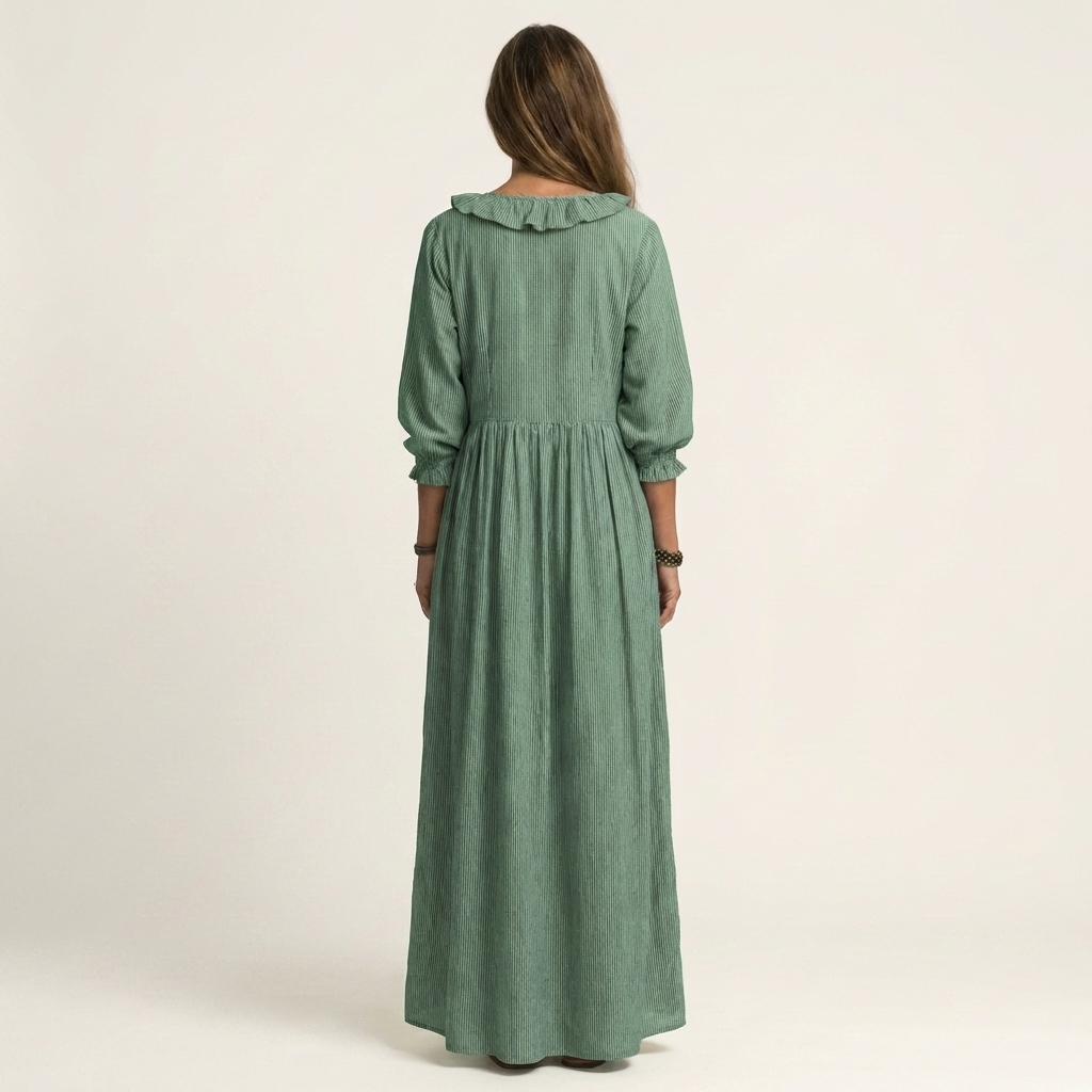 Yose | Maxi vestido a rayas con cuello en V