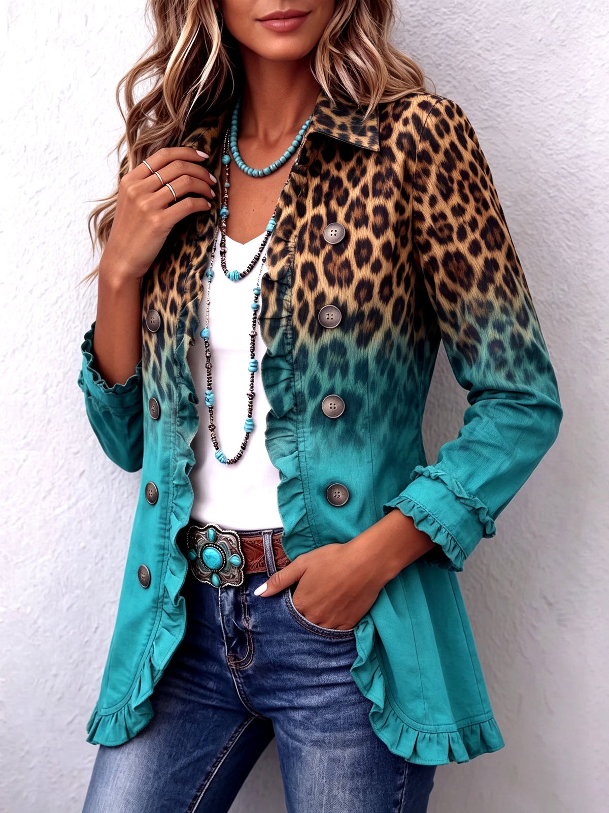 Mercedes | Blazer verde leopardo