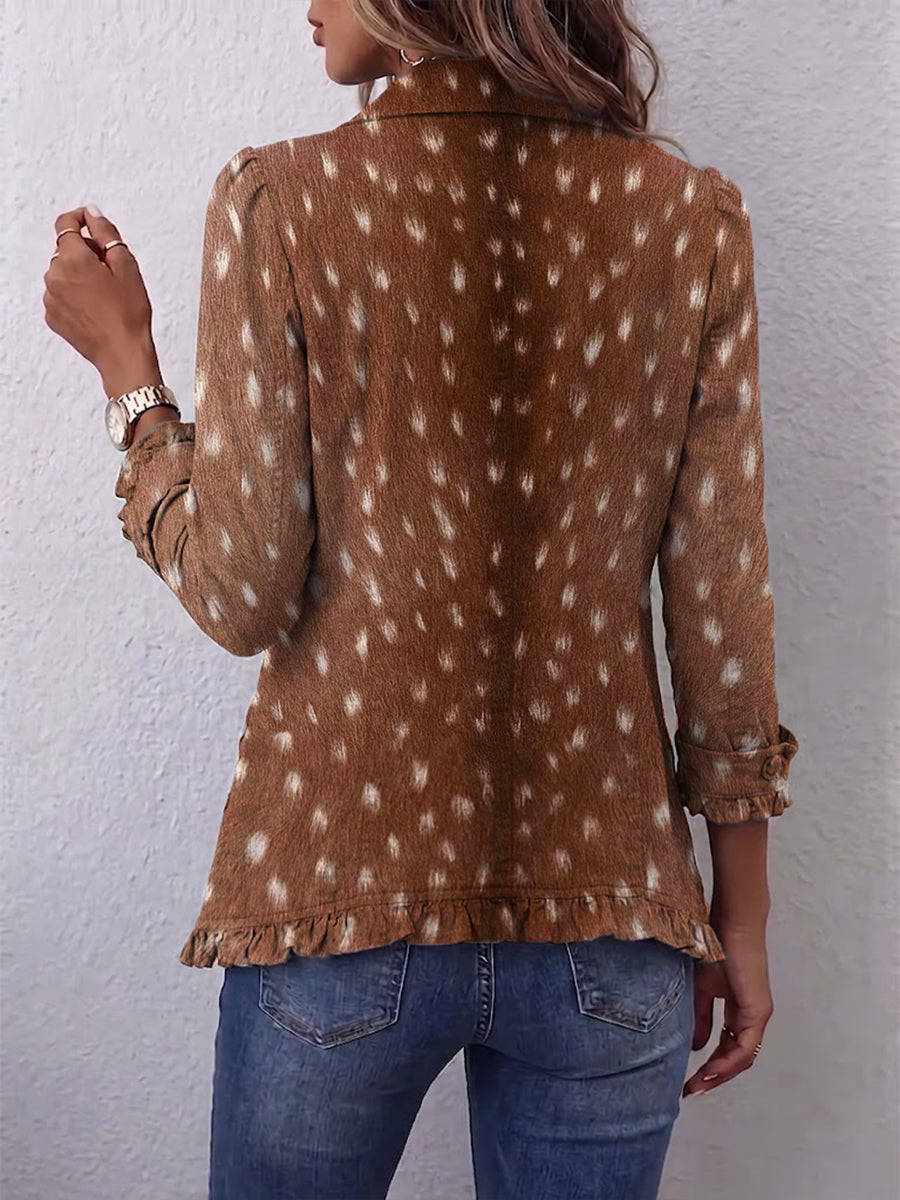 Nicolasa | Chaqueta animalier marrón