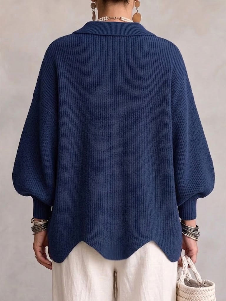 Victoire | Chaqueta de punto oversize con grandes botones dorados